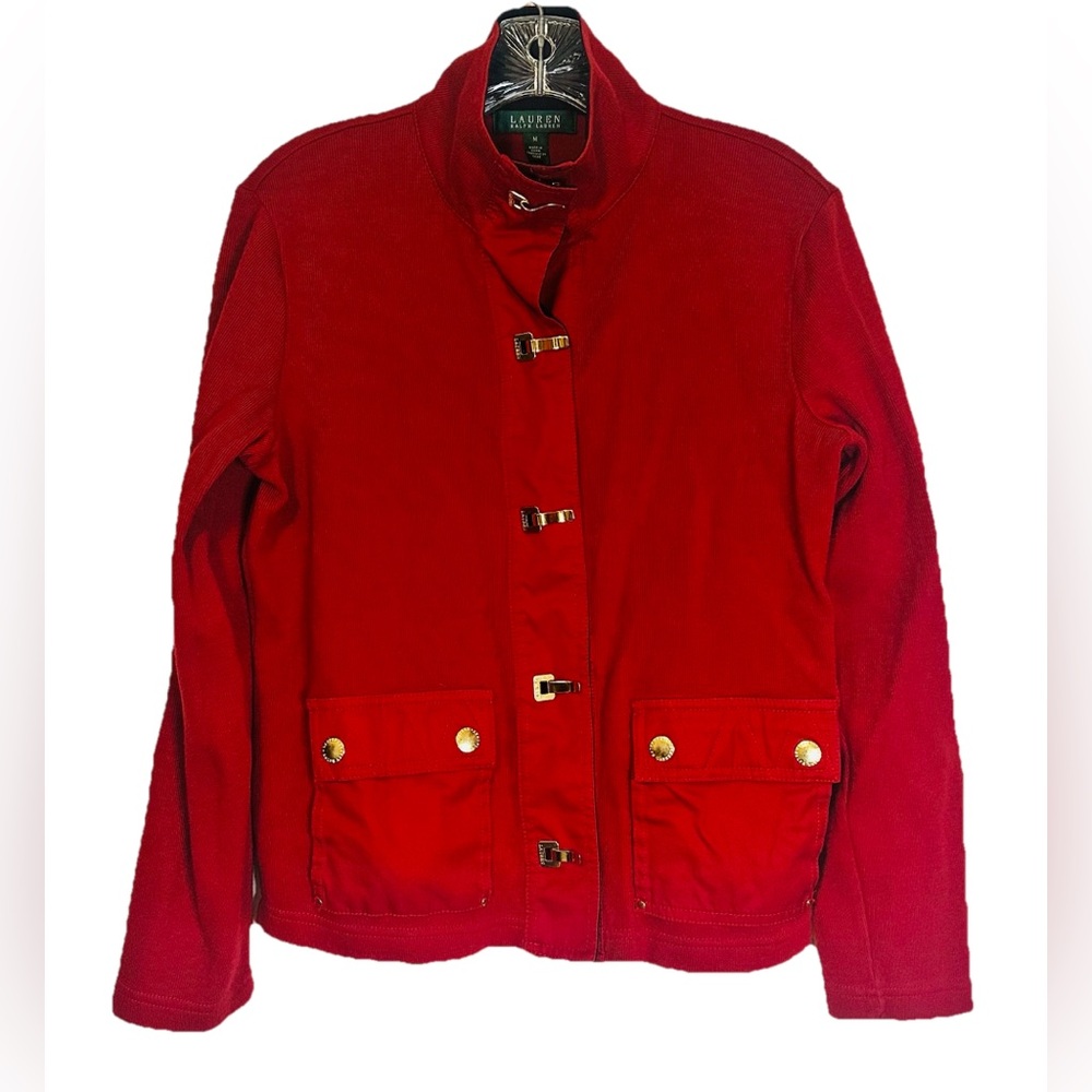 Lauren Ralph Lauren Women's Size M Metal Clasp Lightweight Cardigan Sweater Coat